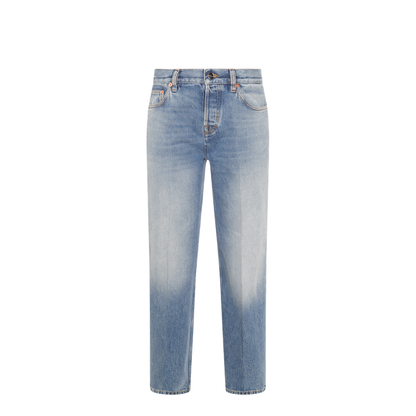 Straight Fit Denim Pants in Light Blue - Image 1