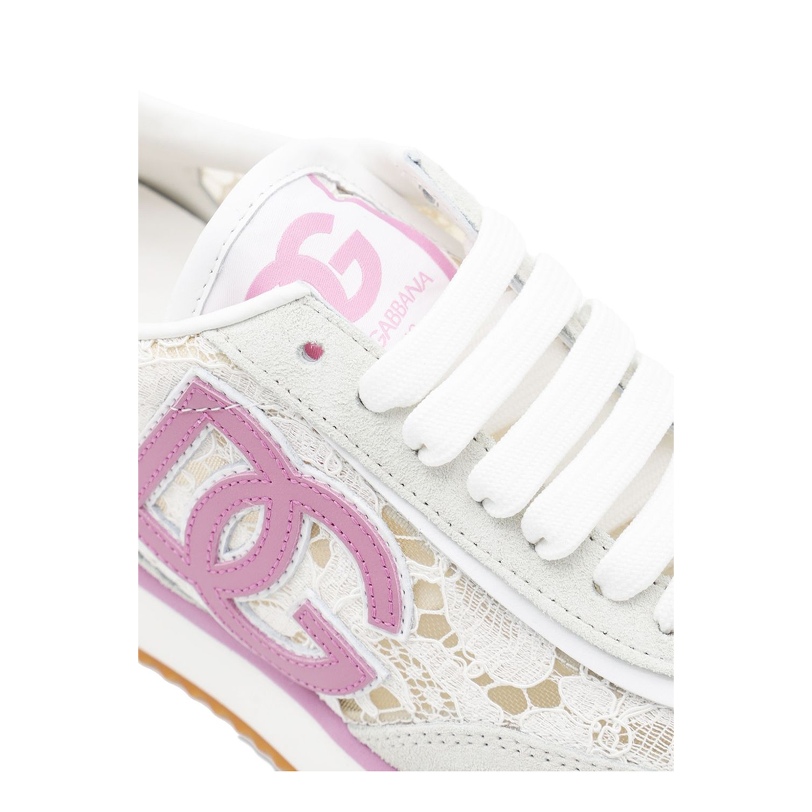 Cushion Sneakers in Lace and Fabric - Image 4