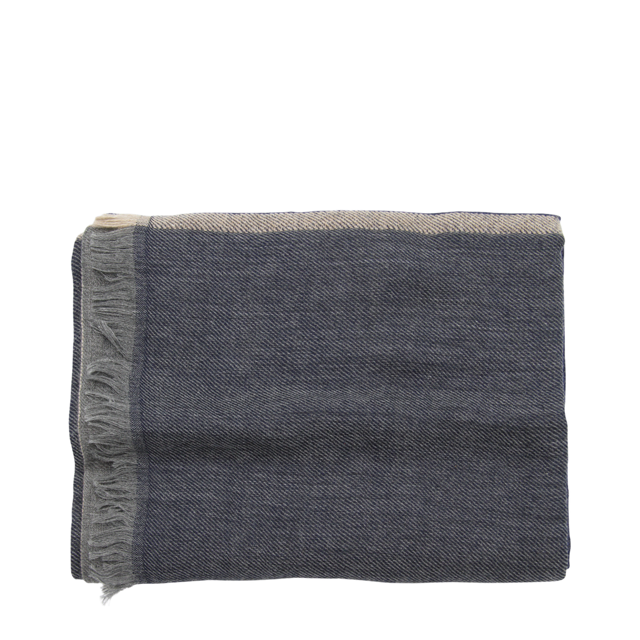 Colorblock Scarf in Blue Marine Color - Image 2