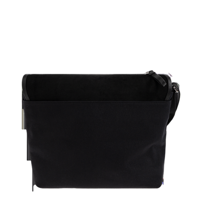 Flex Medium Canvas and Suede Messenger Bag - Black/Dark Gold - Image 2