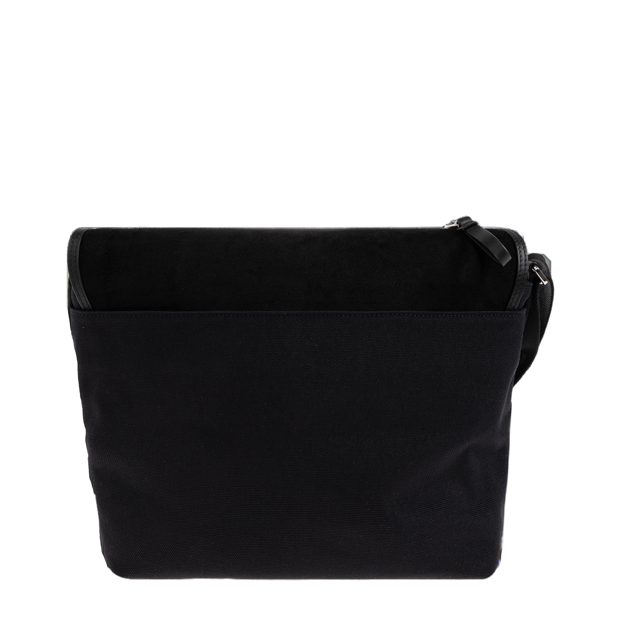 Flex Medium Canvas and Suede Messenger Bag - Black/Dark Gold - Image 2