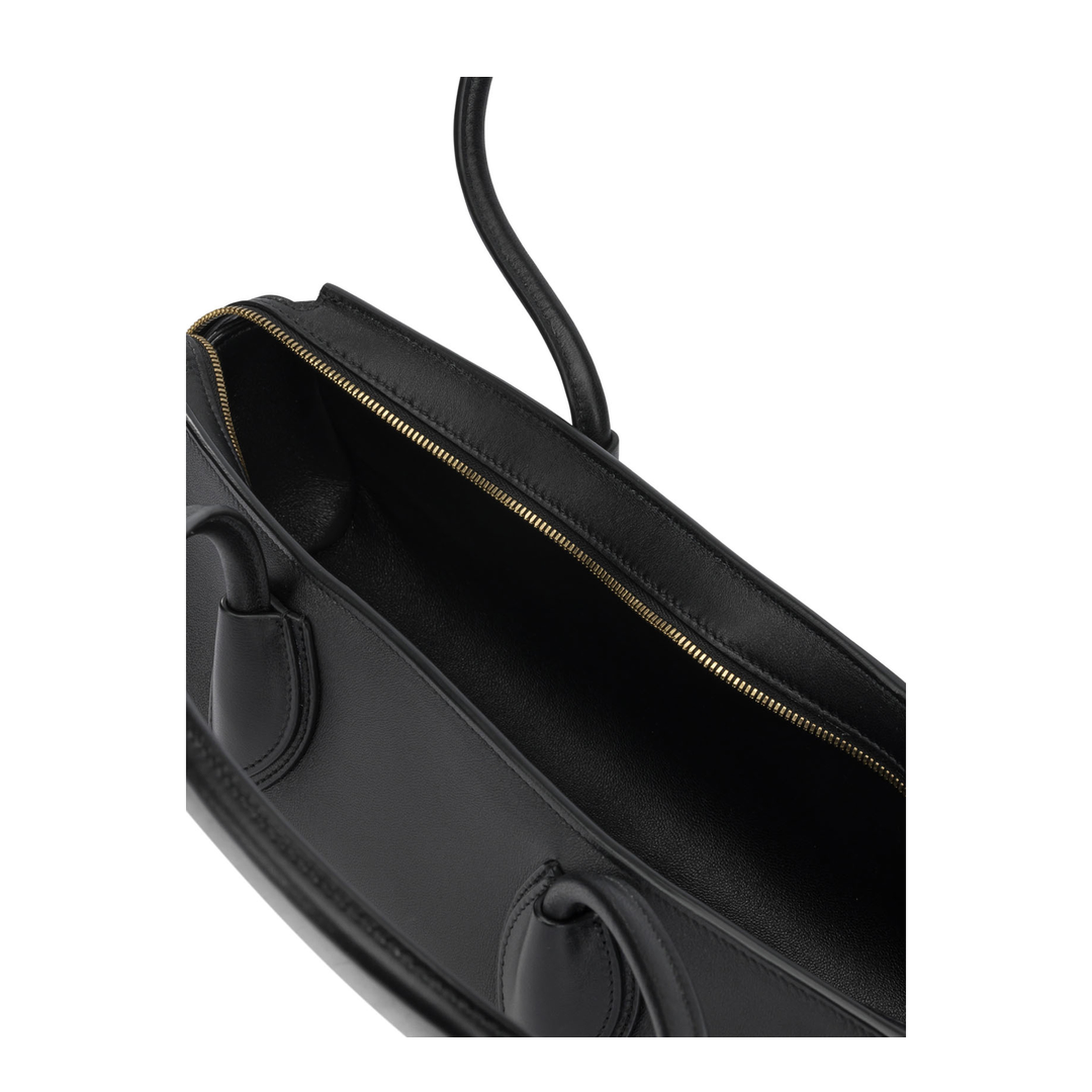 Donna Soft Nappa Leather Shoulder Bag - Black - Image 5