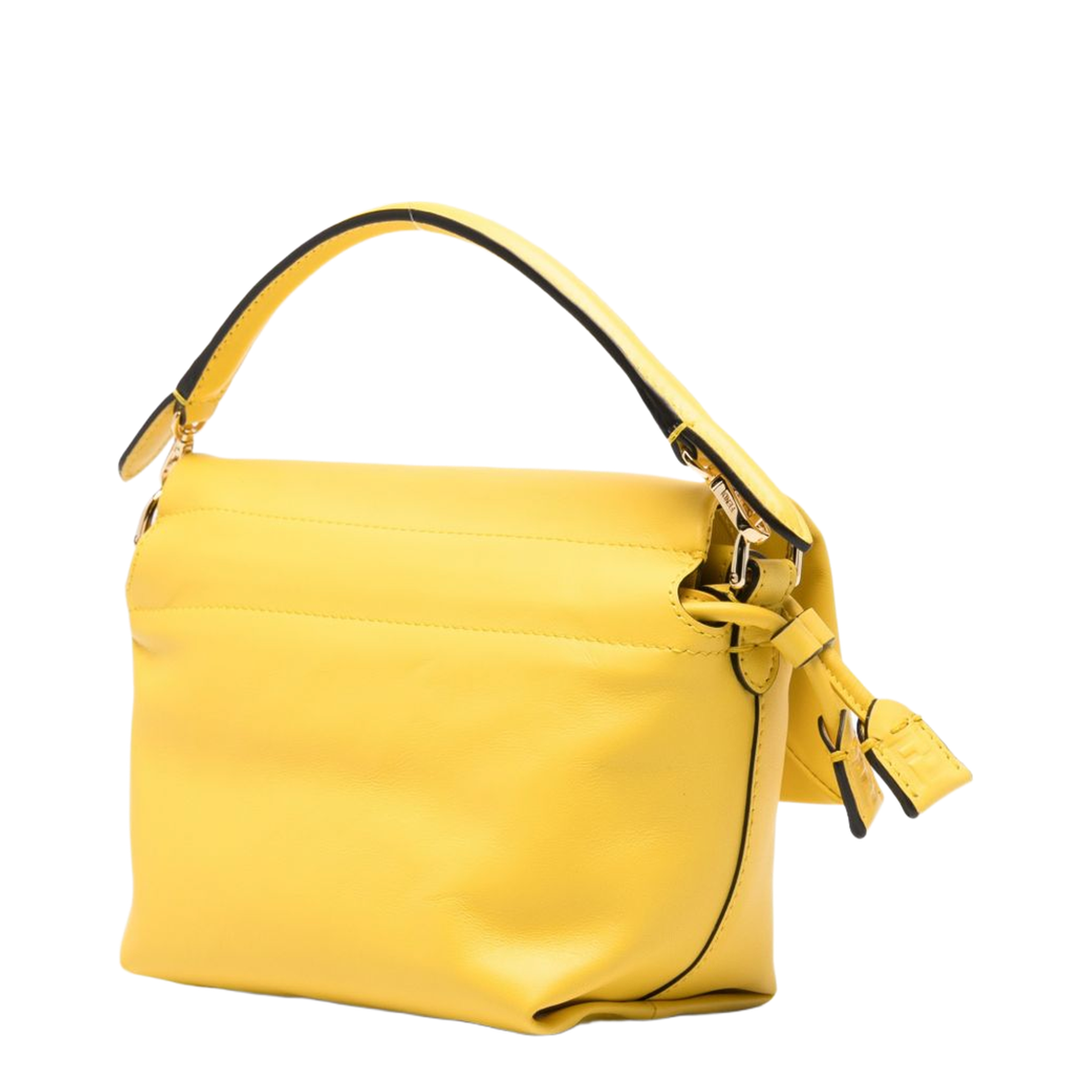 Mamma Baguette Small Lamb Leather Handbag - Giallo - Image 3