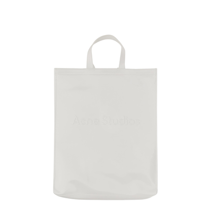 White Shopper Logo Tote Bag - Image 1