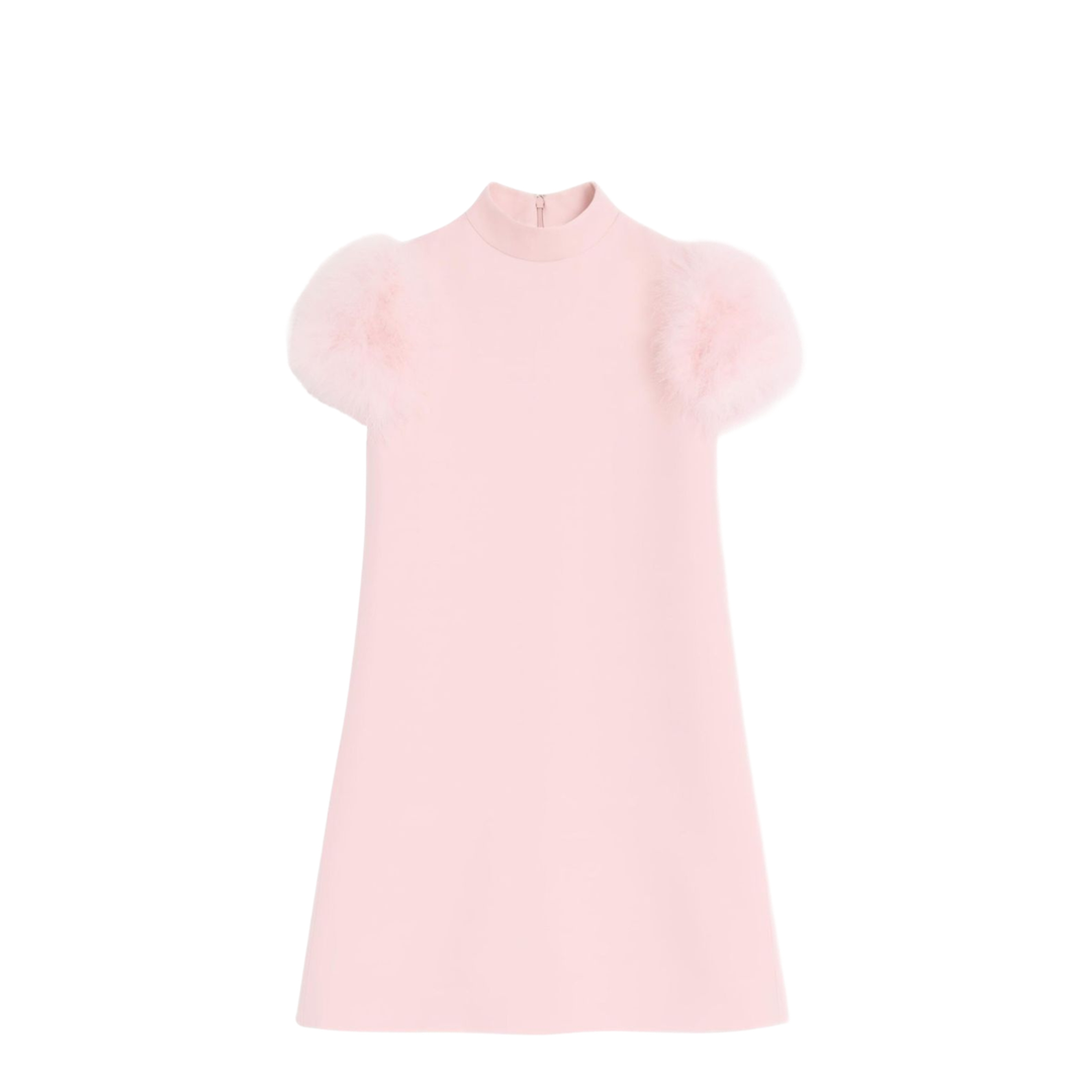Bow Detail Wool and Silk Mini Dress - Image 1