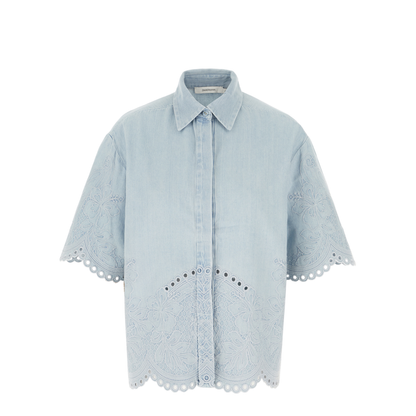 Daylight Embroidered Denim Shirt - Image 4