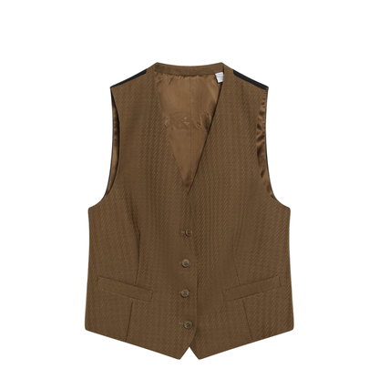Brown Wool and Mohair Vest - Image 1