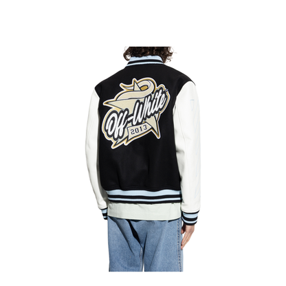 Star-Logo Varsity Bomber Jacket - Image 4