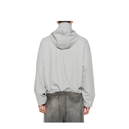 Hooded Jacket in Cotton Grey - Image 2