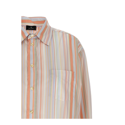 Cotton Silk Striped Shirt - Image 3