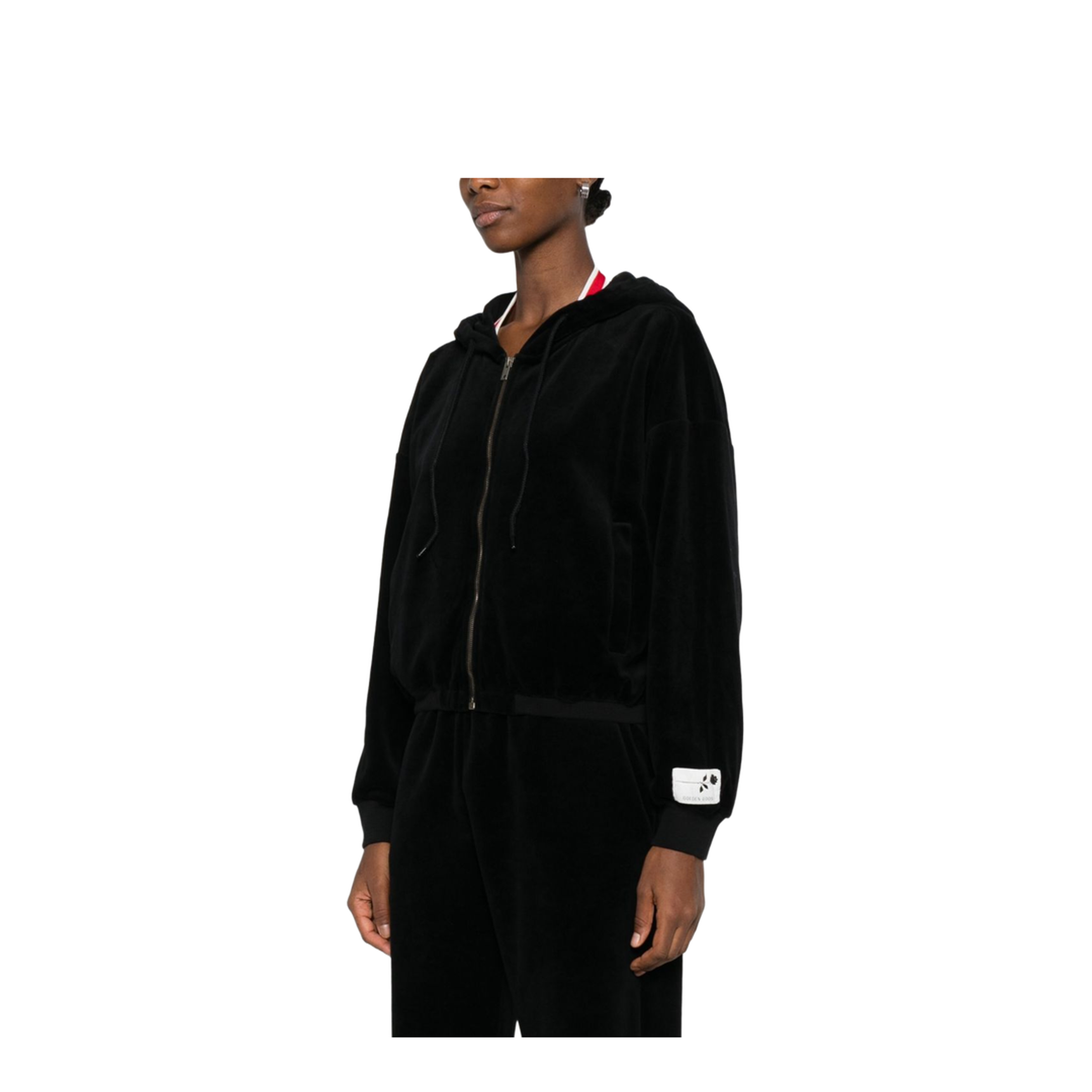 Zip-up Hoodie - Black - Image 3