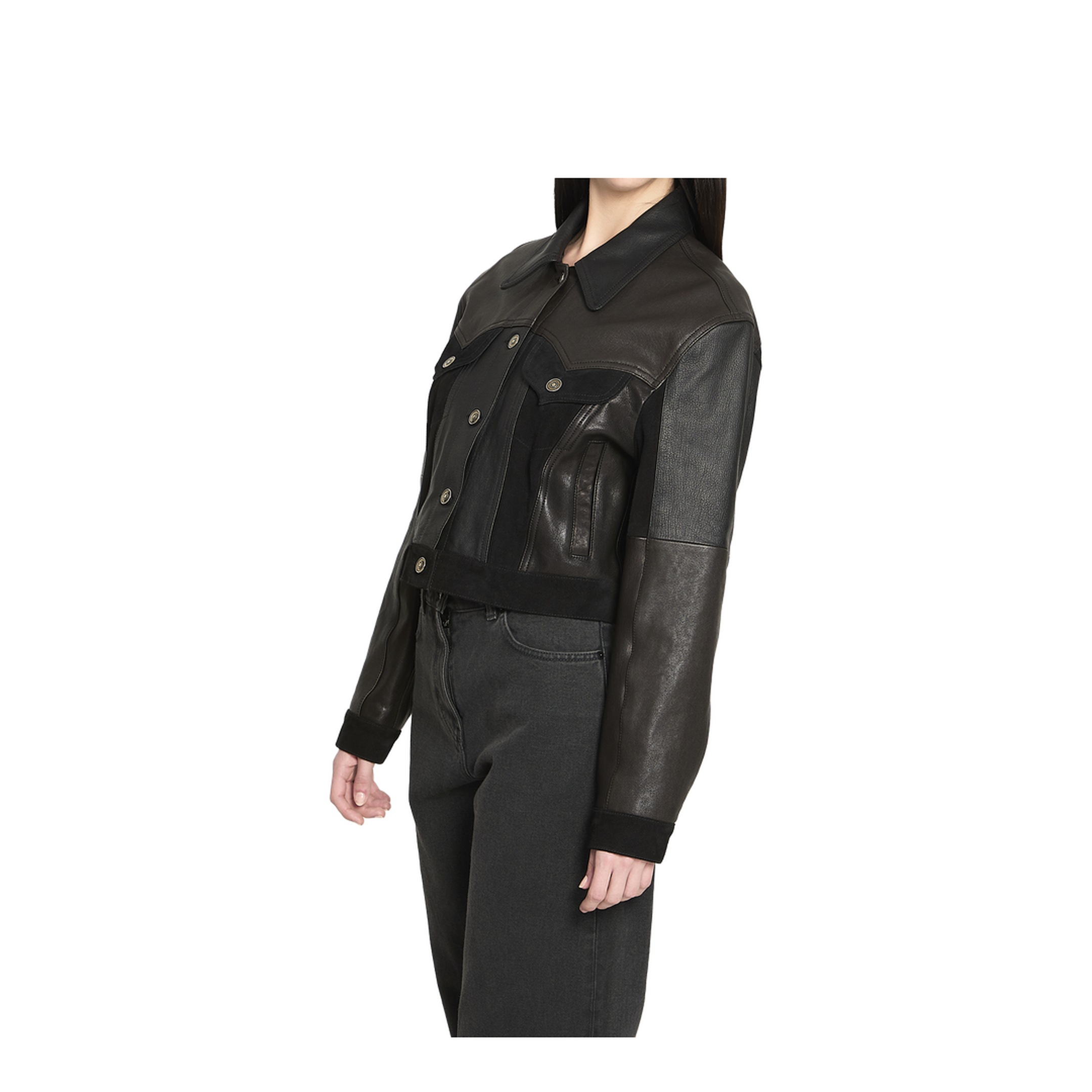 Slim-fit leather blouson - Image 2