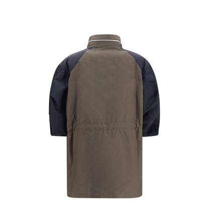 Nylon and Cotton Jacket with Three-Quarter Sleeves - Image 2