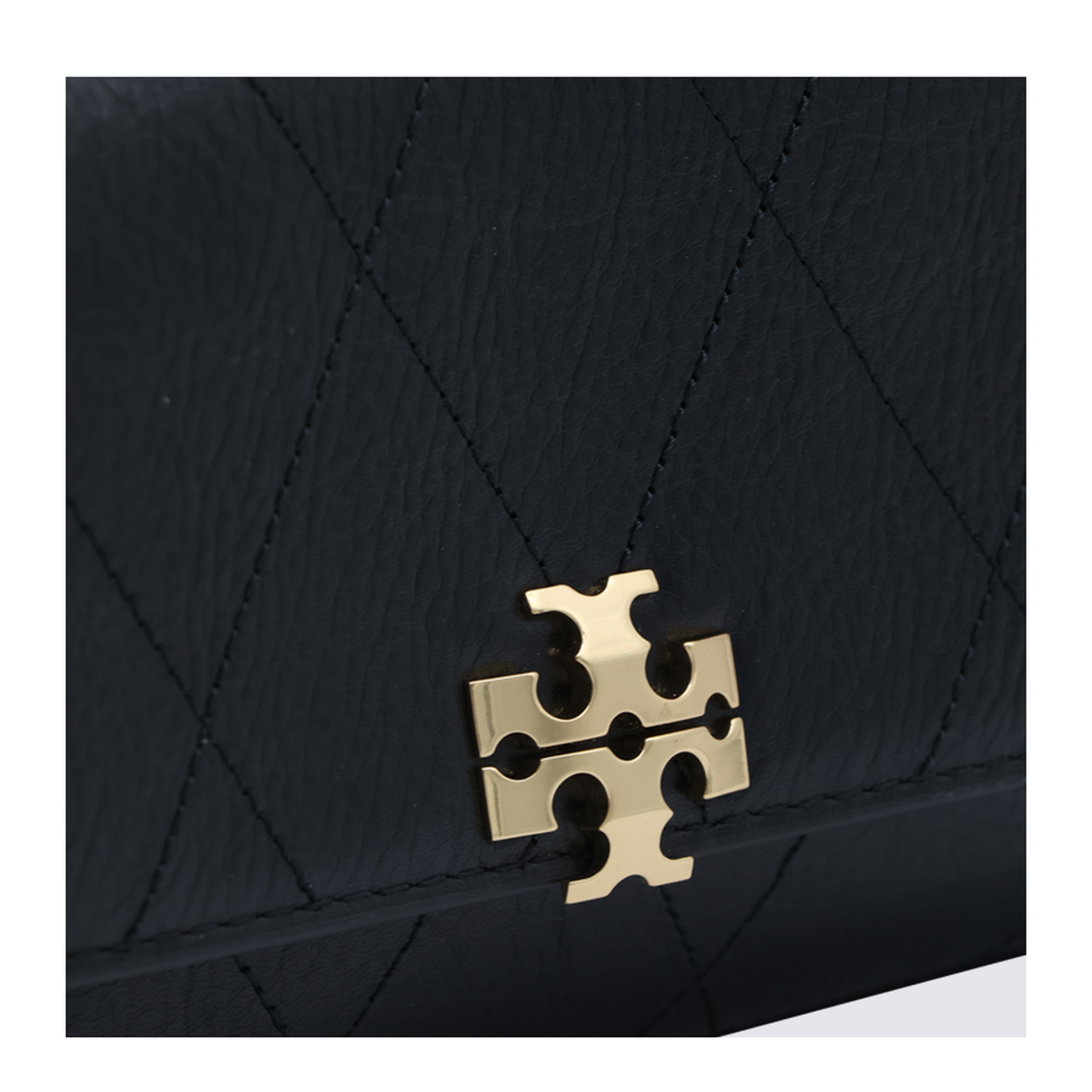 Kira Diamond Quilt Nappa Leather Shoulder Bag - Black - Image 8