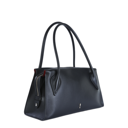 Venus Medium Calf Leather Shoulder Bag - Black - Image 3