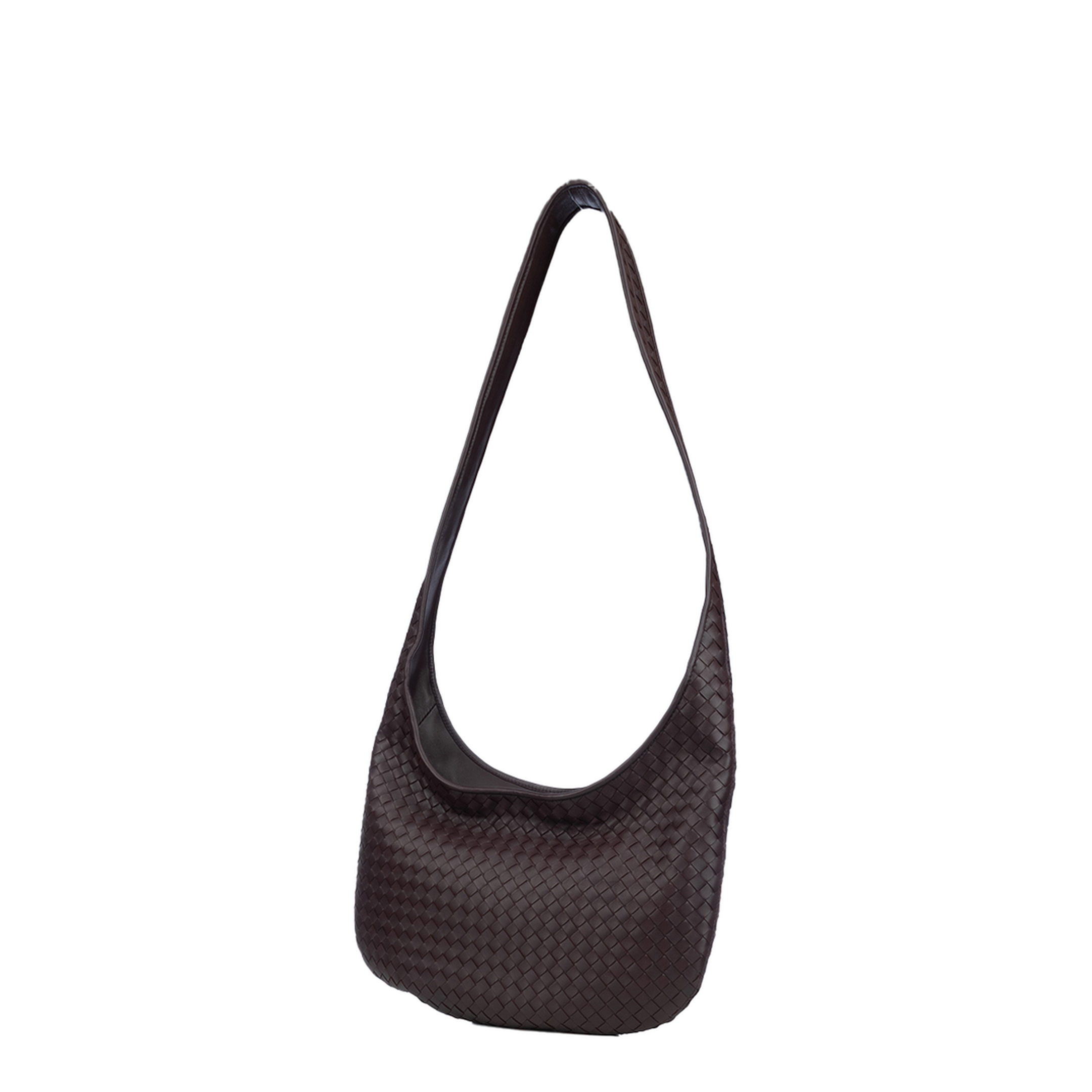 Veneto Medium Lambskin Shoulder Bags - Brown - Image 5