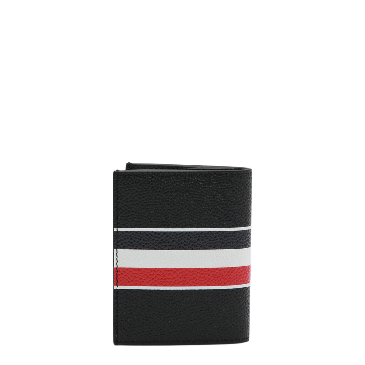 Pebble Grain RWB Stripe Double Card Holder in Black - Image 6