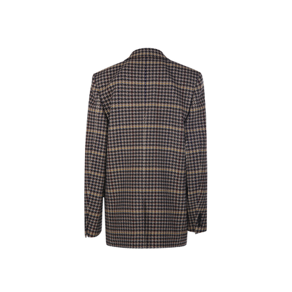 Brown Double-Breasted Jacket with Notched Revers - Image 3