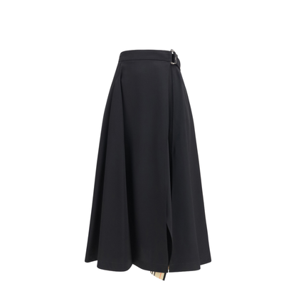 Wool Twill Midi Skirt - Image 1
