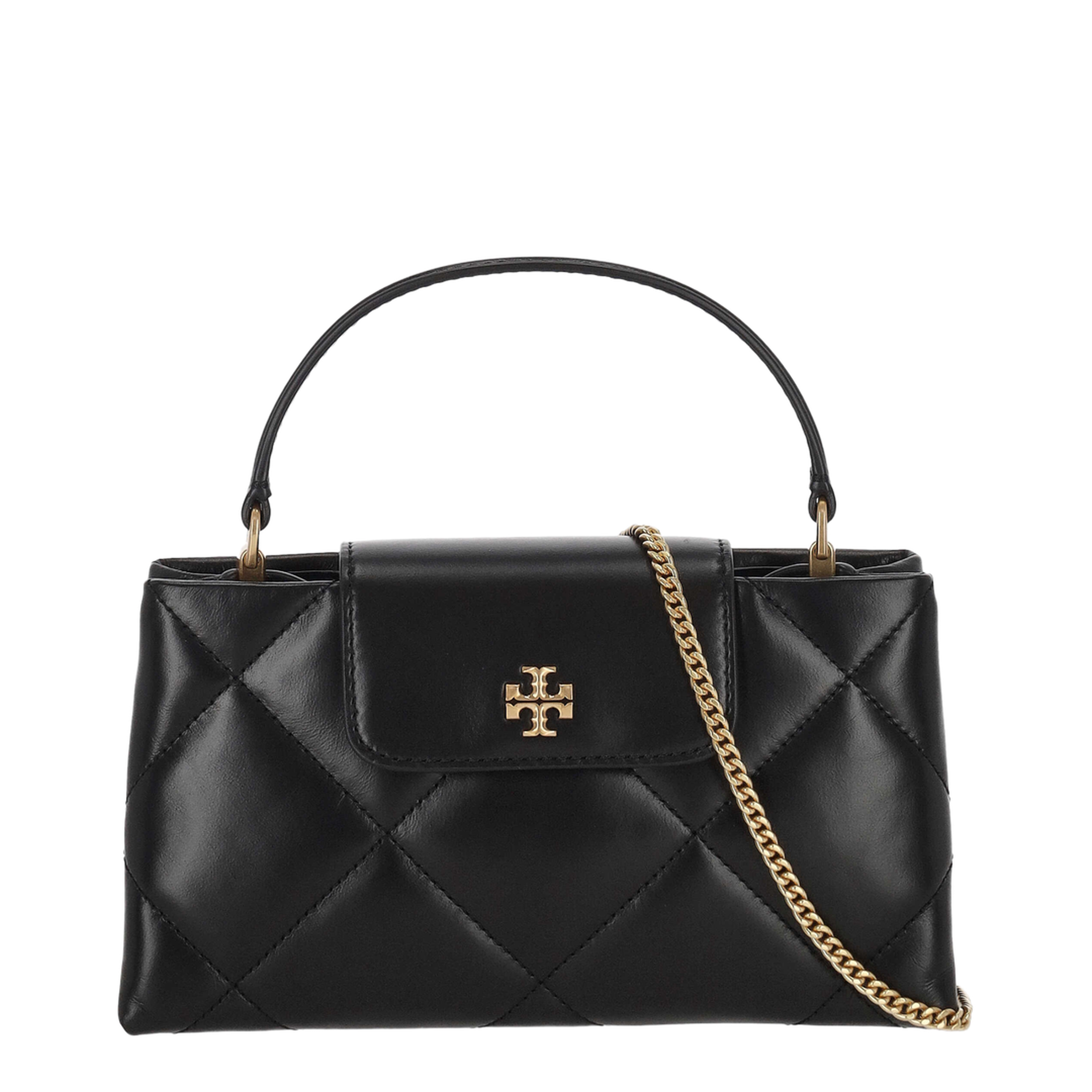 Diamond Quilted Chain Shoulder Bag - Black - Image 4