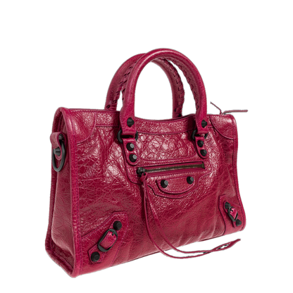 Le City Bag Small Arena Lambskin Handbag - Framboise - Image 4
