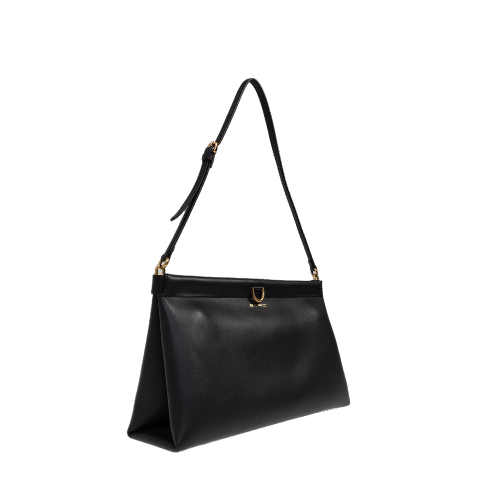 Medium Leather Clutch Talk Black - Image 4