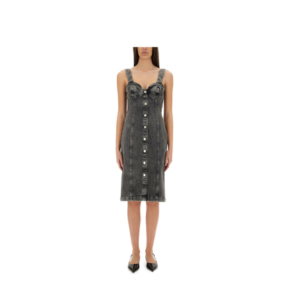 Denim Midi Dress - Image 1