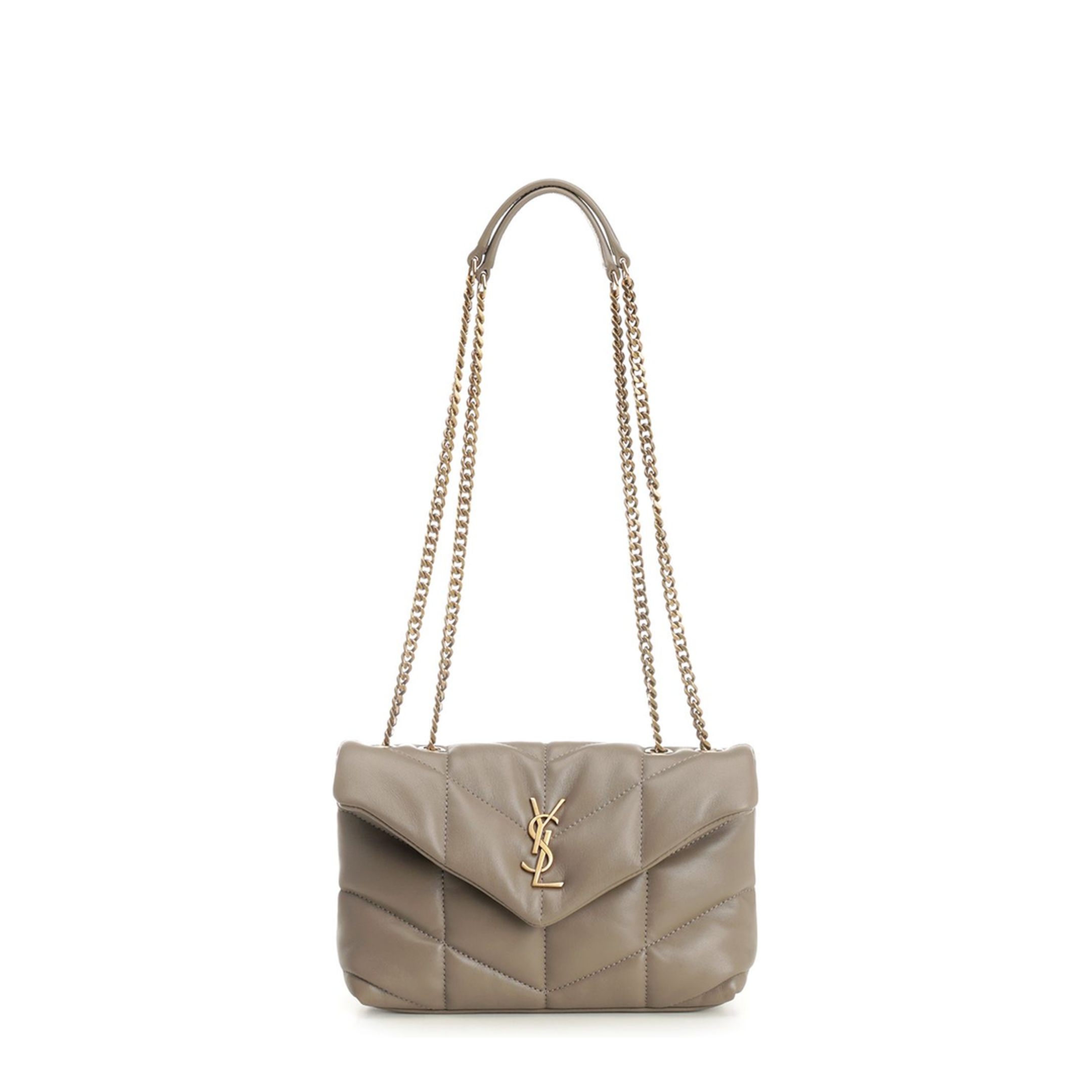 Toy Puffer in Lambskin in Grey & Silver - Image 1