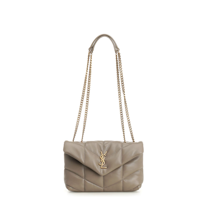 Toy Puffer in Lambskin in Grey & Silver - Image 1