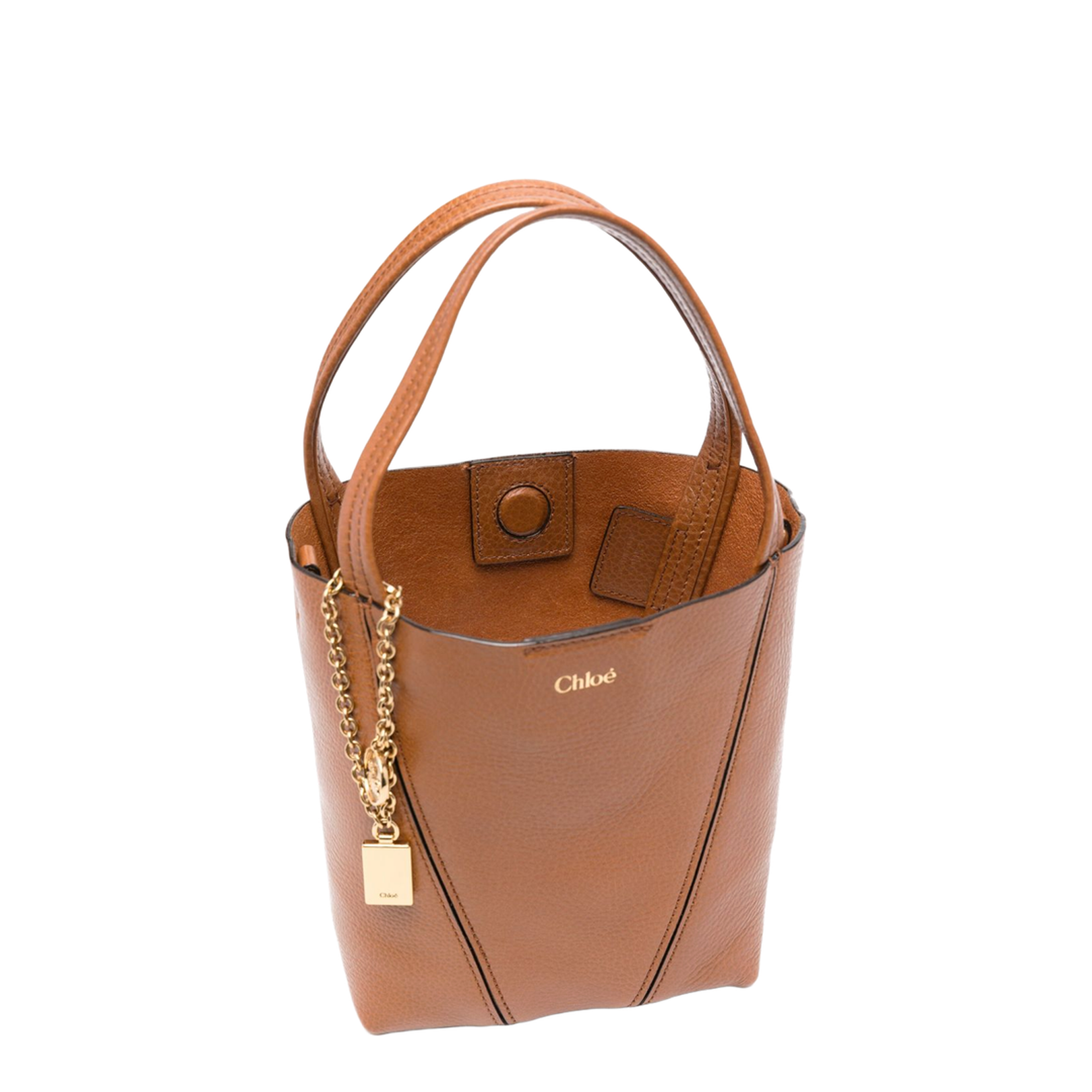 Small Spin Tote Bag in Grained Leather - Image 5