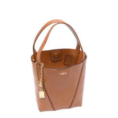 Small Spin Tote Bag in Grained Leather - Image 5