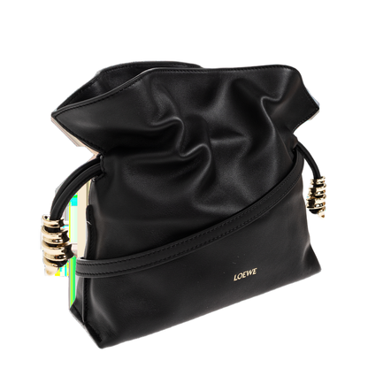 Flamenco Mini Calfskin Clutch - Black - Image 4