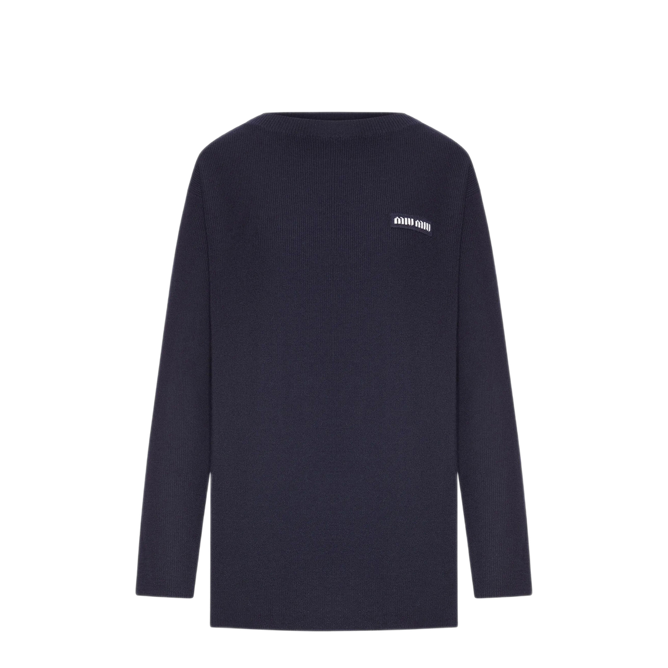 Logo-Patch Ribbed-Knit Sweater - Image 1
