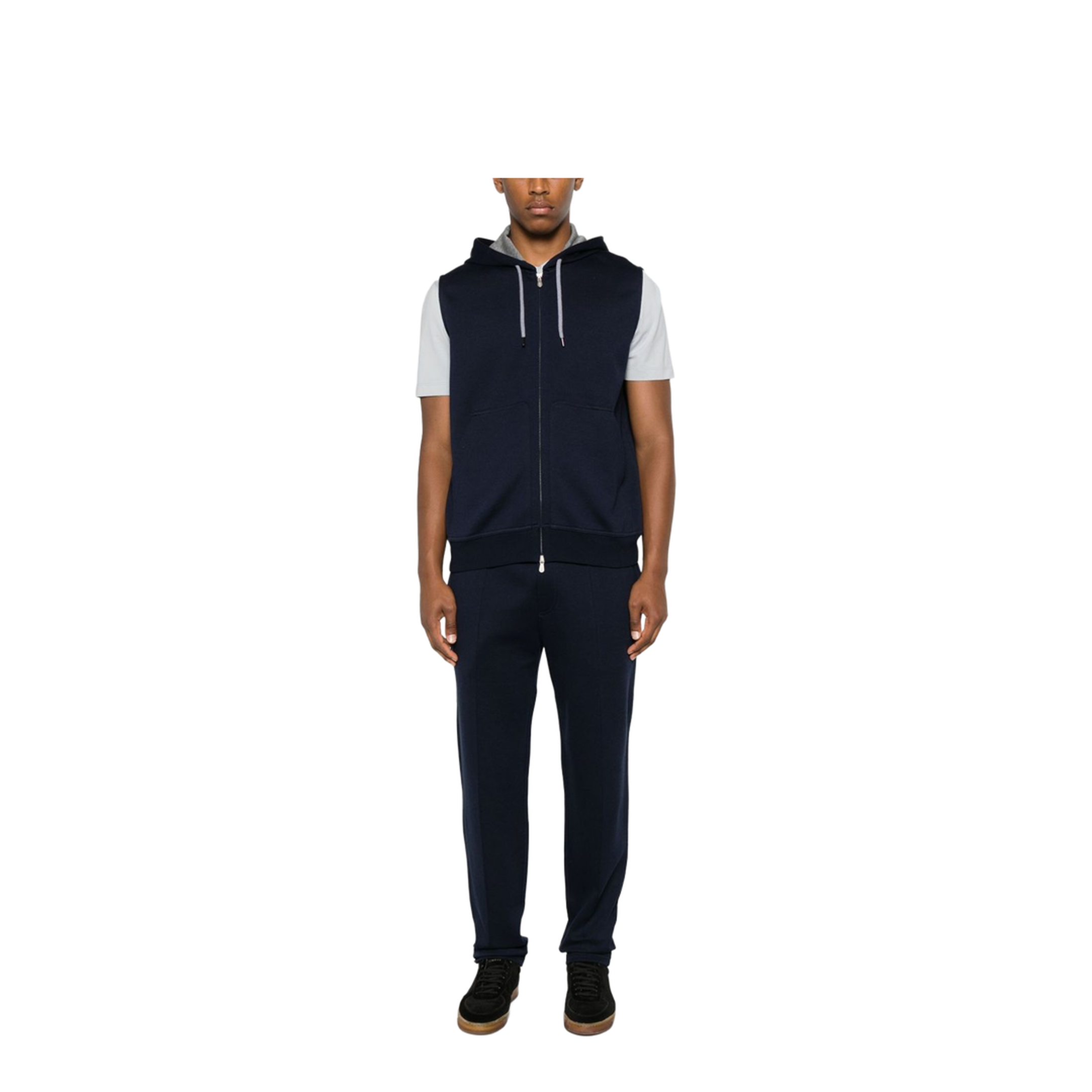 Sleeveless Sweatshirt With Zipper And Hood - Image 7