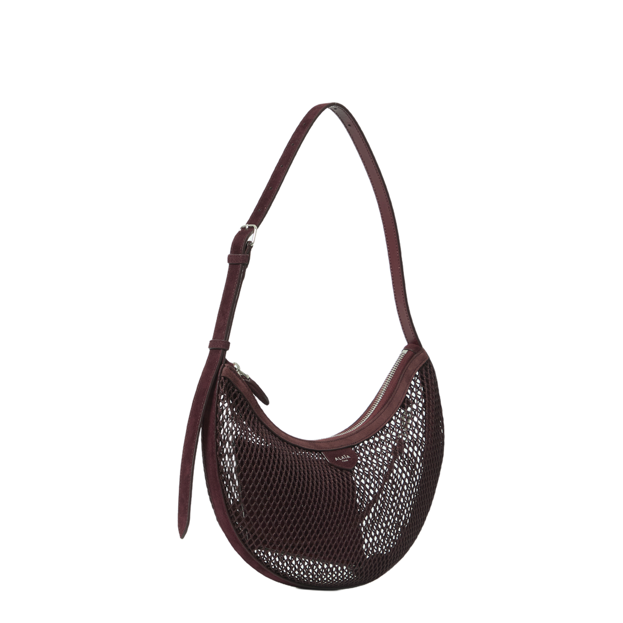 Demi Lune Fishnet Shoulder Bag - Noir - Image 2