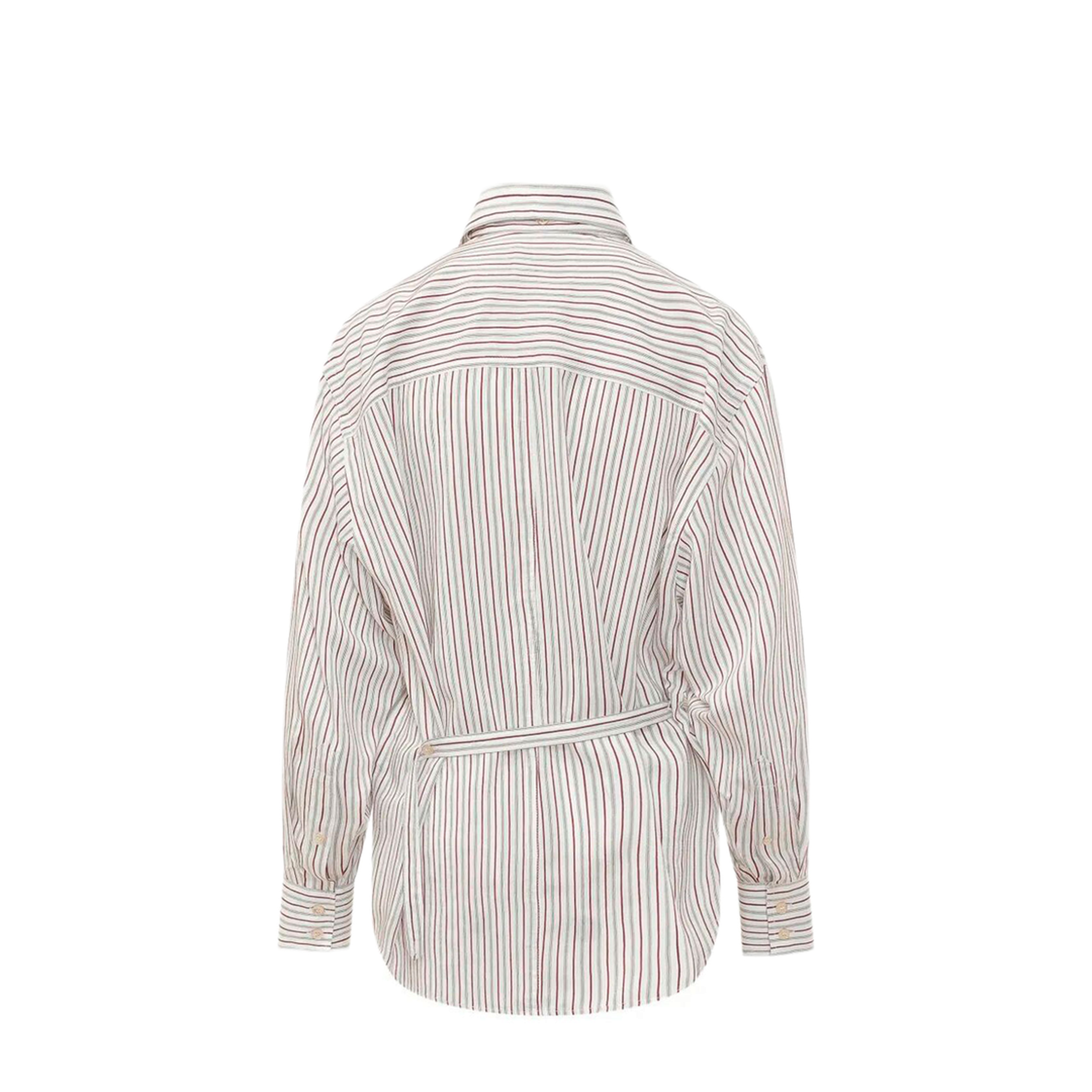 Aurora Cotton And Silk Striped Shirt - Image 2