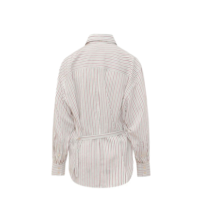 Aurora Cotton And Silk Striped Shirt - Image 2