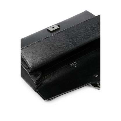 Medium Shoulder Bag in Black Leather - Image 5