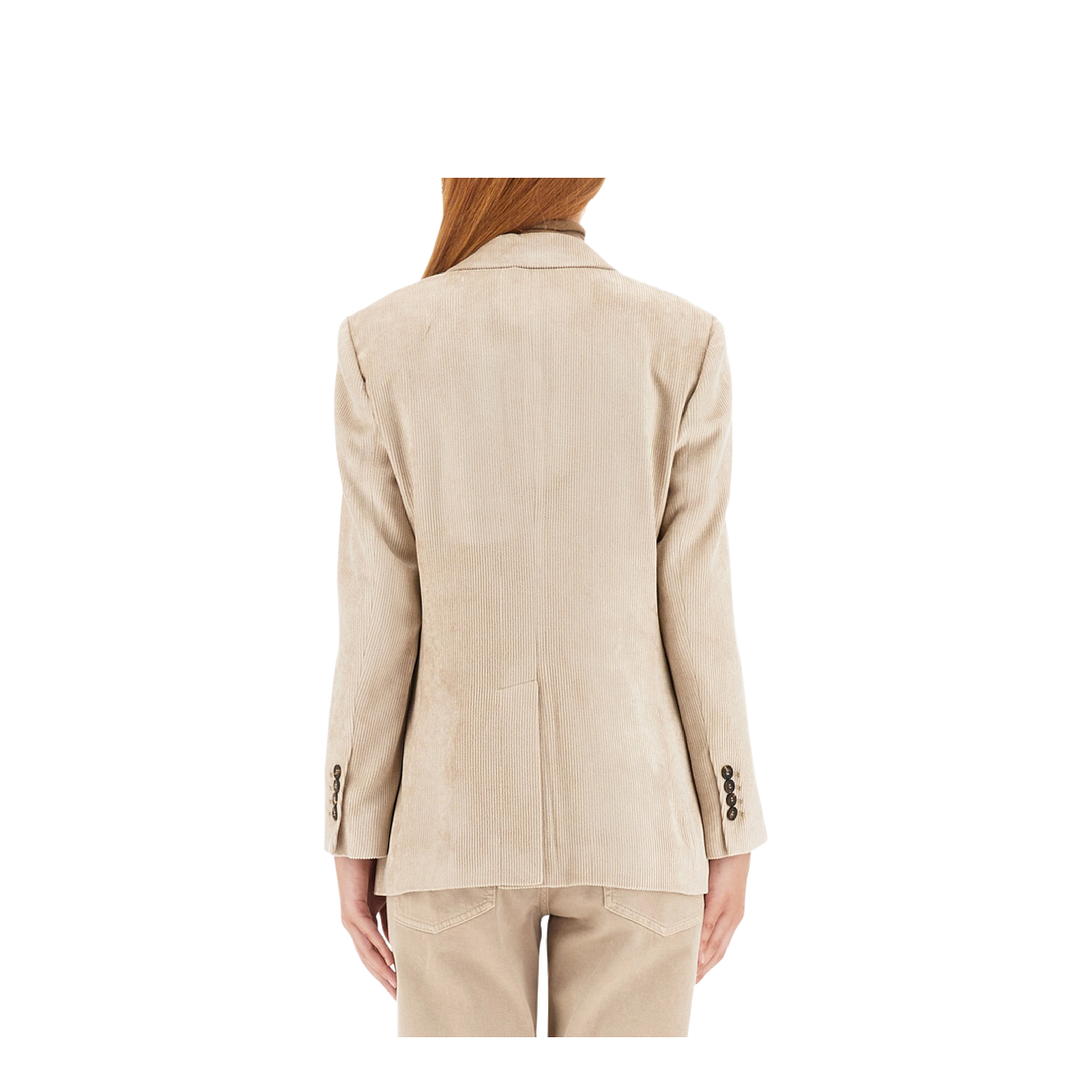 Hammered Corduroy Blazer with Monili - Image 3