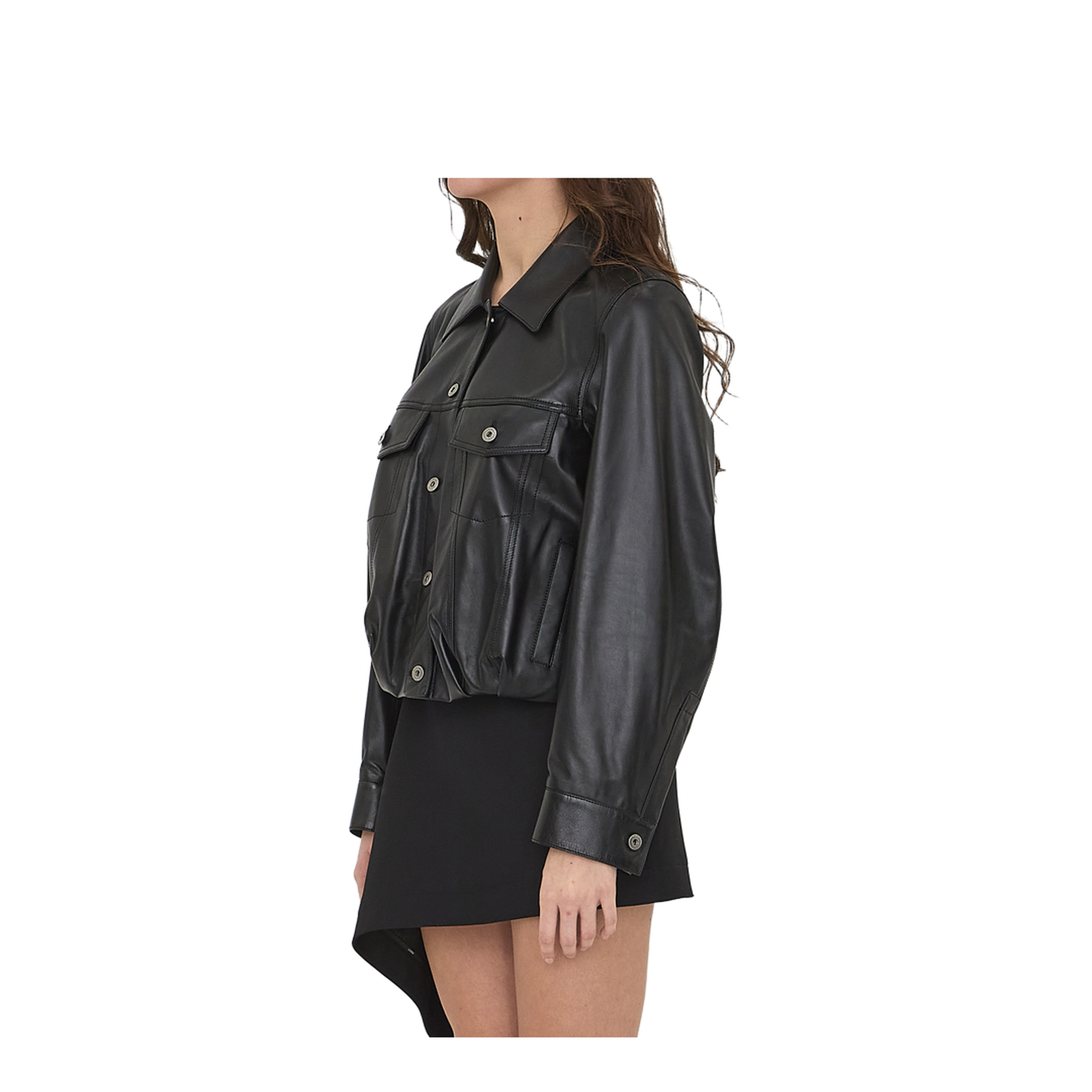 Leather Bomber Jacket - Image 2