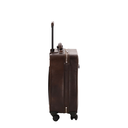 Burnished Calfskin Suitcase in Burgundy - Image 3