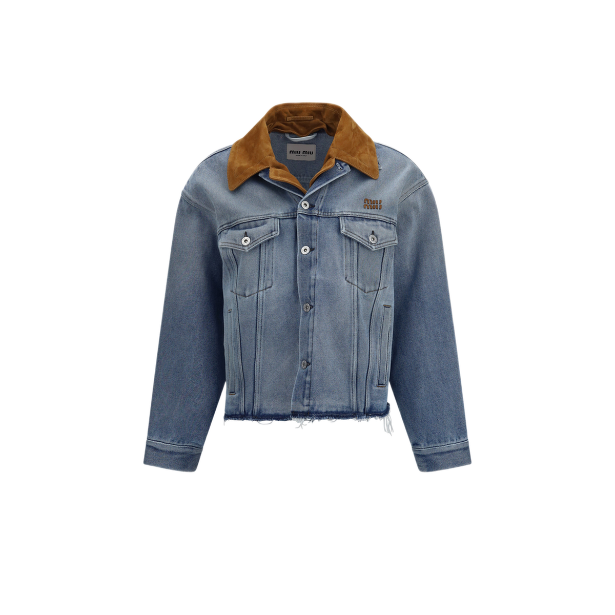 Washed Denim And Suede Jacket - Image 1