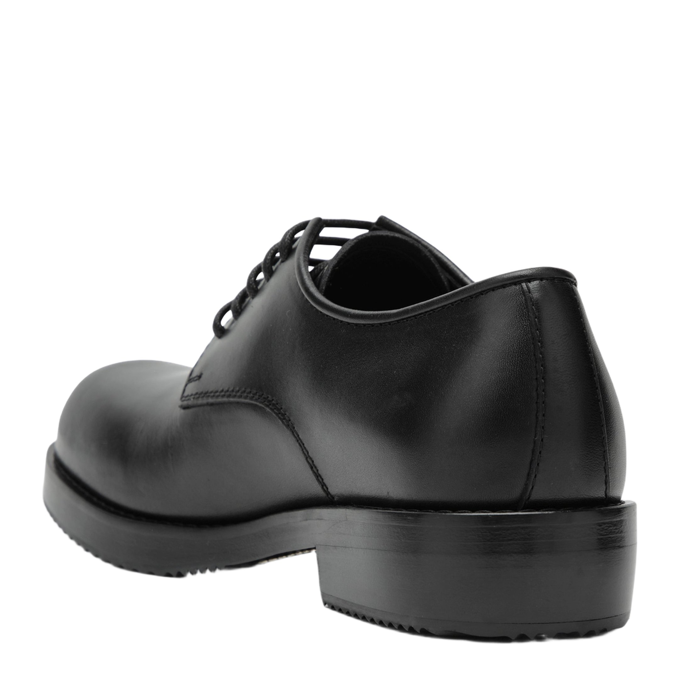 Classic Black Leather Derby Shoes - Image 2