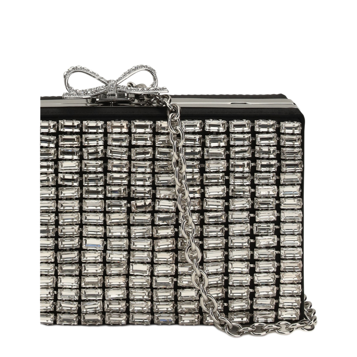 AQUA Crystal Clutch - Silver - Image 4