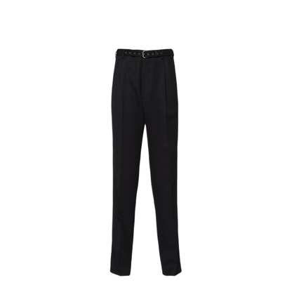 Belted Wool Straight-Leg Trousers - Image 1