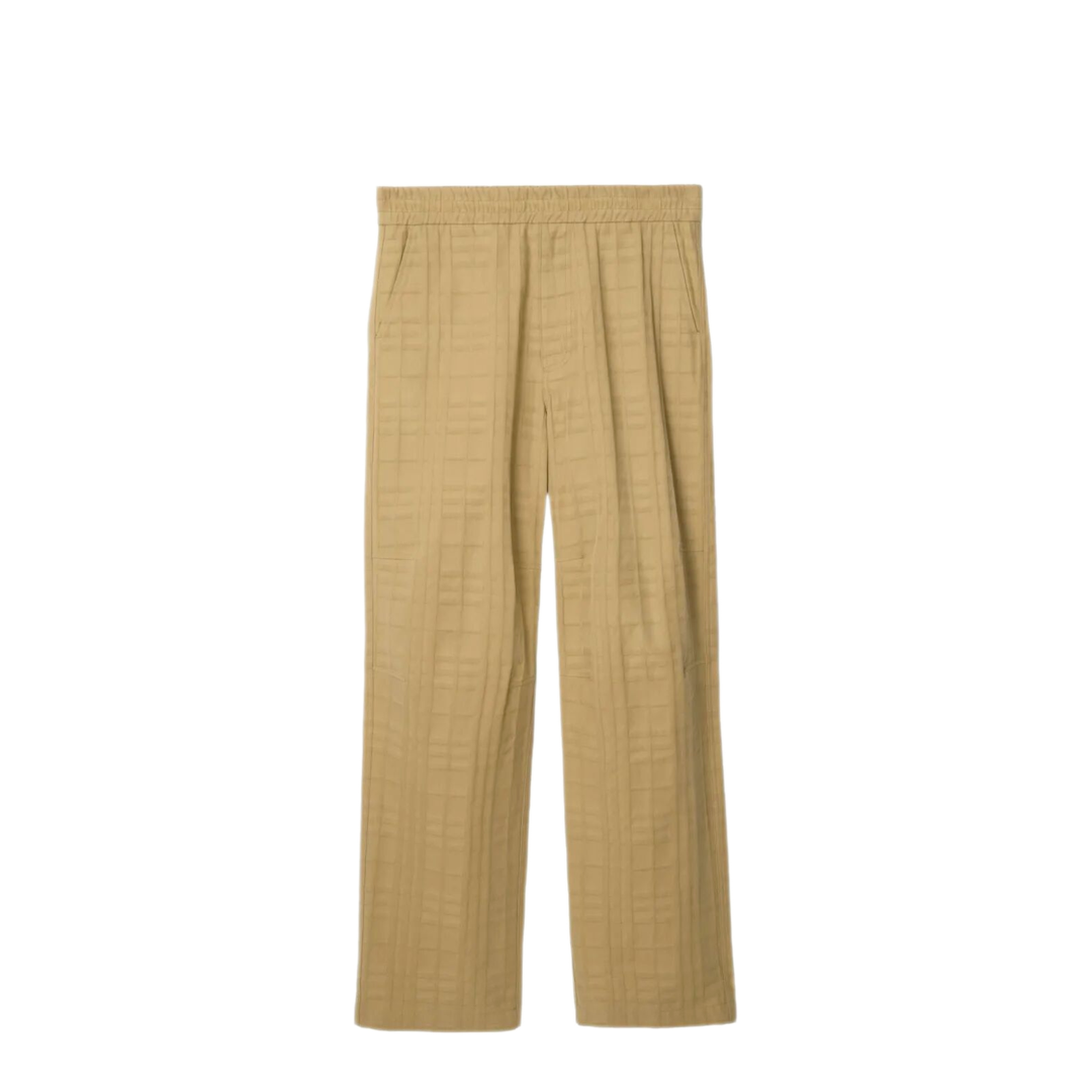 Textured Check Cotton Trousers - Image 1