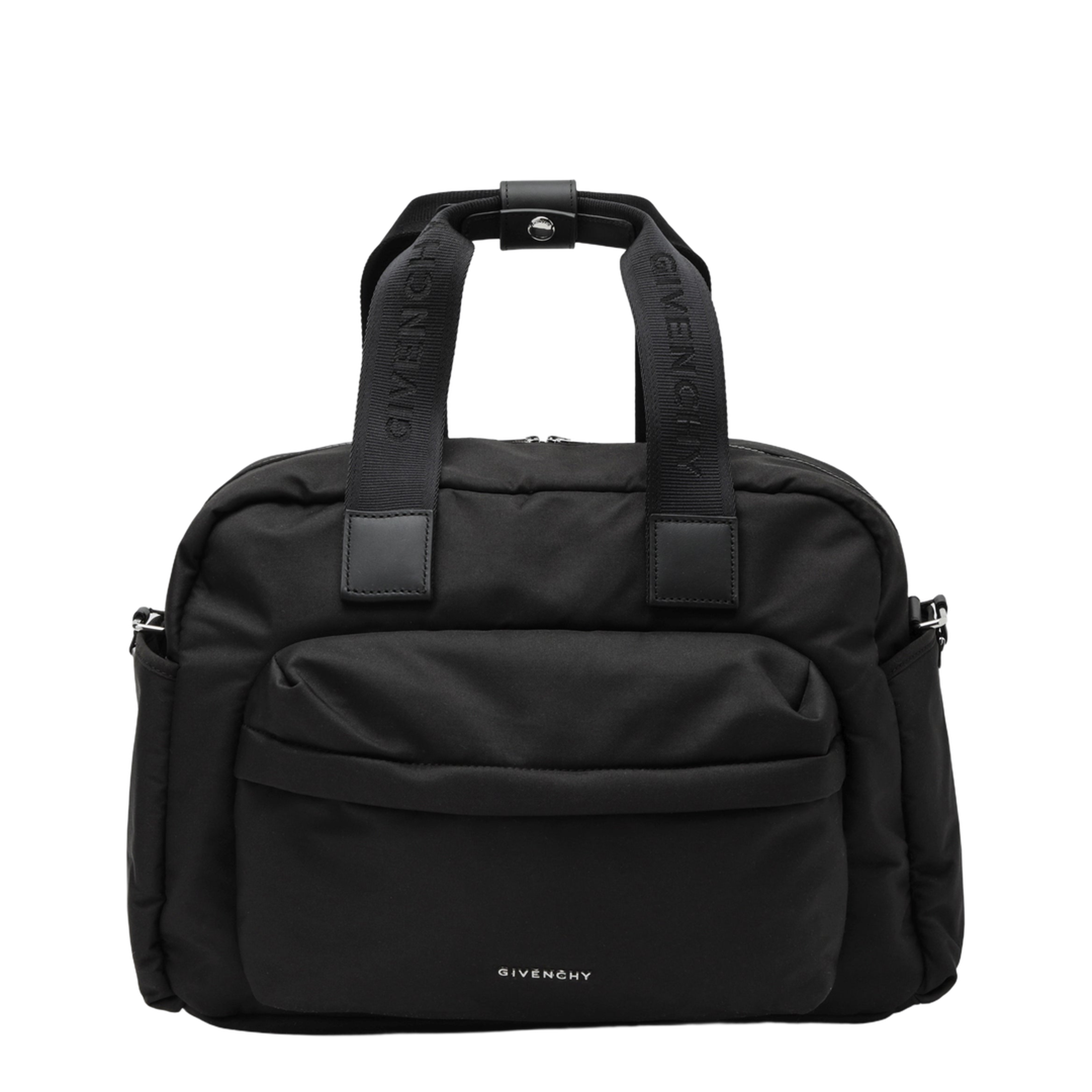 Black Baby Changing Bag with Logo - Image 1