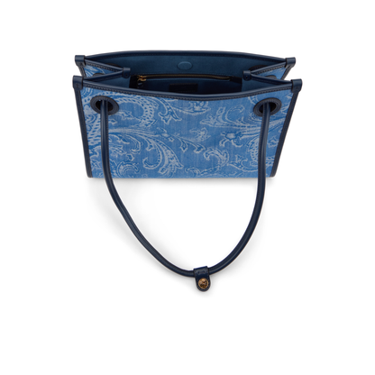 Eyes Medium Jacquard Denim Tote - Blue - Image 4