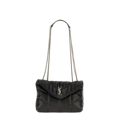 Toy Puffer Lambskin Shoulder Bag - Black - Image 1