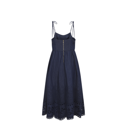 Mahon Broderie Denim Midi Dress - Image 4